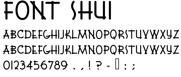 Font Shui font